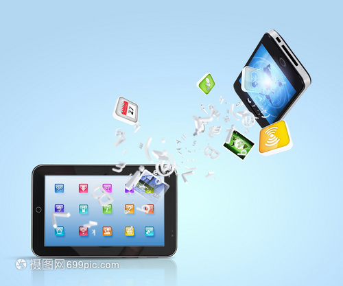 現代通信技術手機高科技背景的現代通信技術插圖